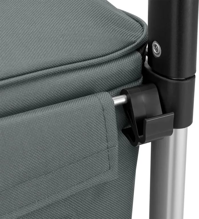 Nákupný vozík 3 v 1 – objem 56 l, sivý