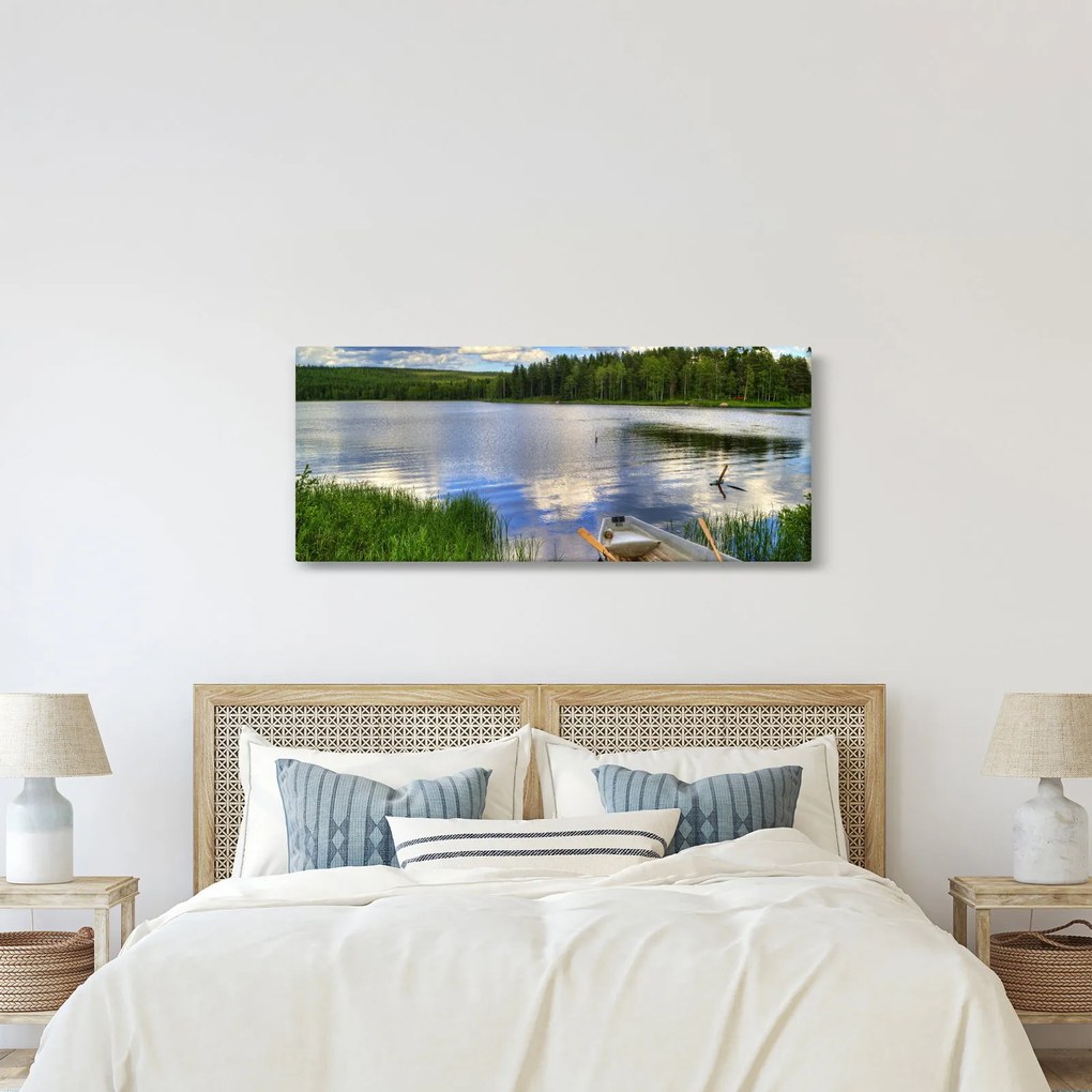 Obraz - Malebná dedina (120x50 cm)