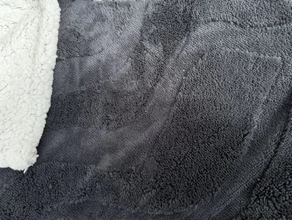 Luxusná baránková deka z mikroplyšu NESTIVE tmavosivá Rozmer: 150 x 200 cm
