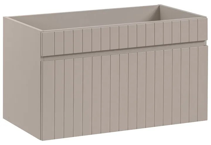 Závěsná skříňka Iconic se zápustným umyvadlem 60 cm kašmír/bílá