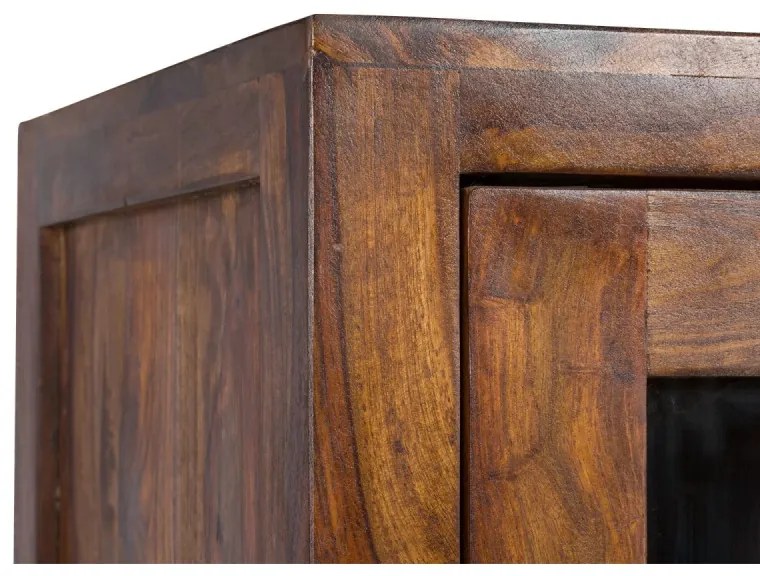 furniture-nabytek.cz - Masívna vitrína Palison dark z palisandra, lakovaná, hnedá
