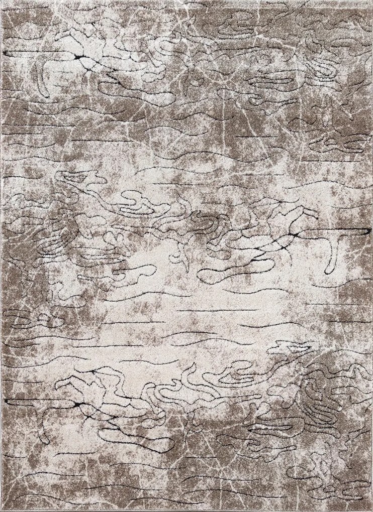 Koberec Miami 126 béžový – obdĺžnikový koberec so vzorom Rozmer: 200x390 cm
