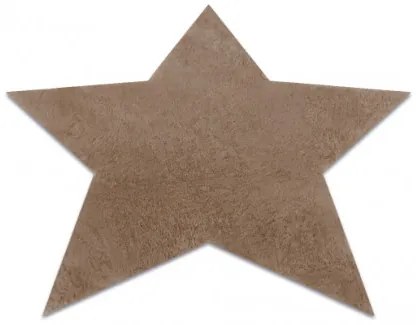 Koberec protišmykový SHAPE 3148 hviezda Shaggy - camel, béžový plyš