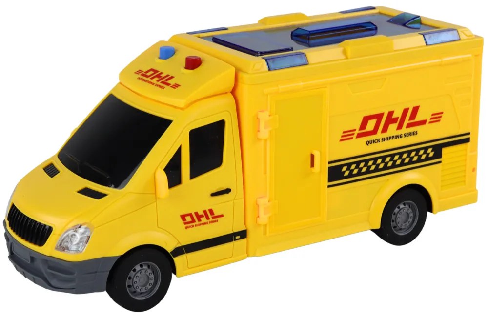 LEAN TOYS Dodávkové auto 1:16 – žlté