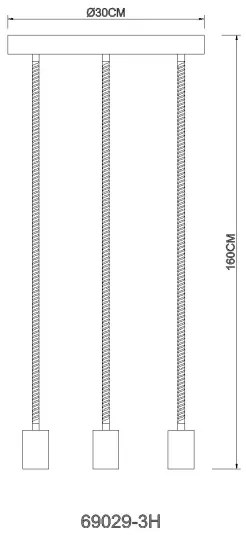 Globo 69029-3H1 - Luster na lanku ULLEU 3xE27/60W/230V pavúk