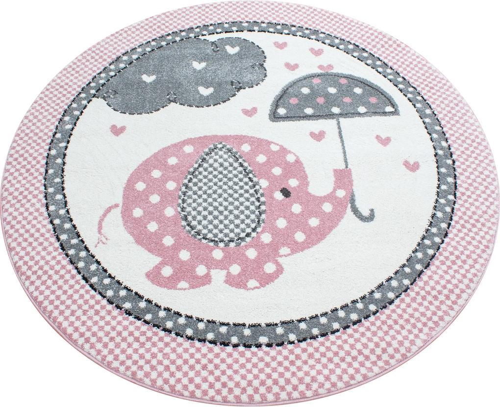 Ayyildiz koberce Kusový koberec Kids 570 pink kruh - 120x120 (průměr) kruh cm
