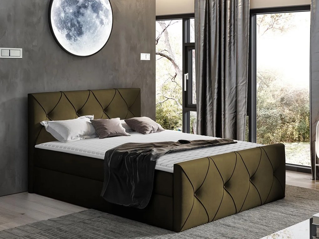 Kontinentálna posteľ Blanche Lux, Rozmer postele: 160x200, Dostupné poťahy: Zetta 235