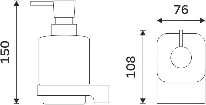 Nimco Dávkovač tekutého mydla, pumpička mosadz MAYA - MA 29031K-T-26