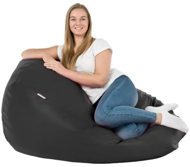 Sedací vak SAKO čierny ekokoža