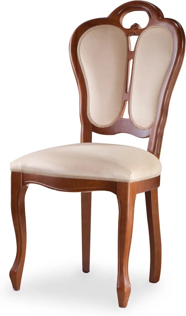 TARANKO Krzeslo K rustikálna jedálenská stolička nový orech / béžová (Prestige-A3 74)