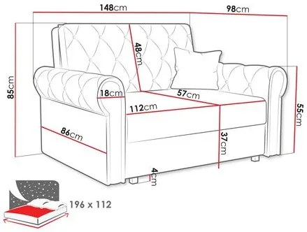 Rozkladacia pohovka Carivia Roma II (khaki) (s úl. priestorom). Vlastná spoľahlivá doprava až k Vám domov. 1122003