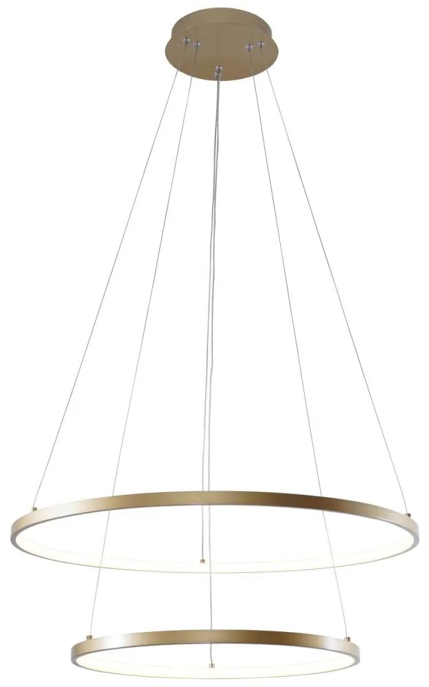 Zuma Line 18140GD-2 - LED Luster na lanku BRENO LED/50W/230V 3000/4000/6000K