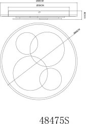 Globo 48475S - LED stropné svietidlo MONTY LED/40W/230V 3000K priemer 49 cm