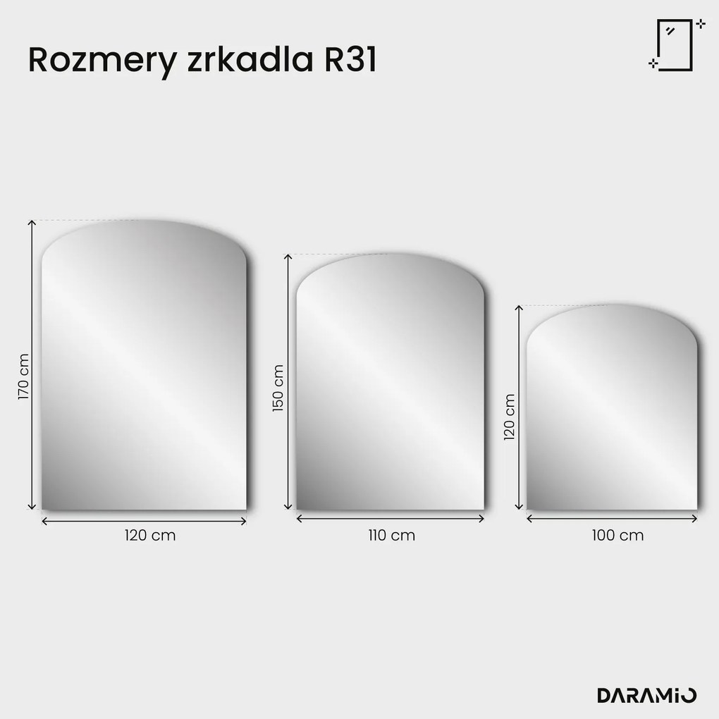 Oblúkové zrkadlo Pure R31