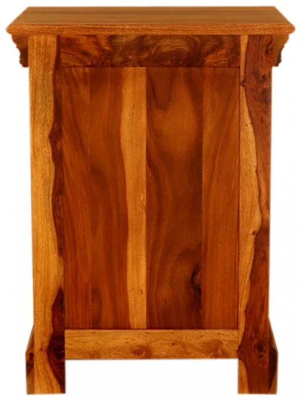 Nočný stolík Jali 45x60x40 z indického masívu palisander Svetlomedová