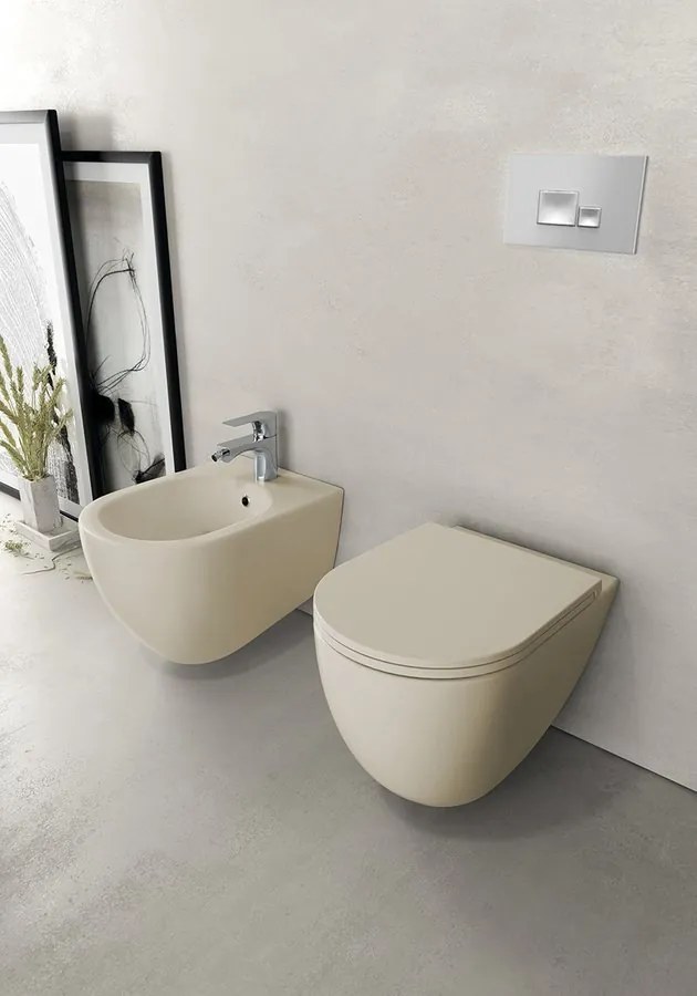 Isvea Isvea, INFINITY bidet závesný 36,5x53cm, Ivory, 10NF41001-2K