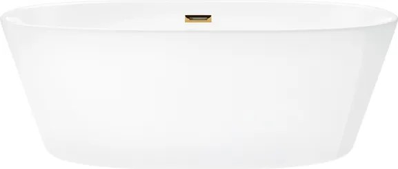 Voľne stojaca vaňa Corsan Salina 160, zlatá zátka