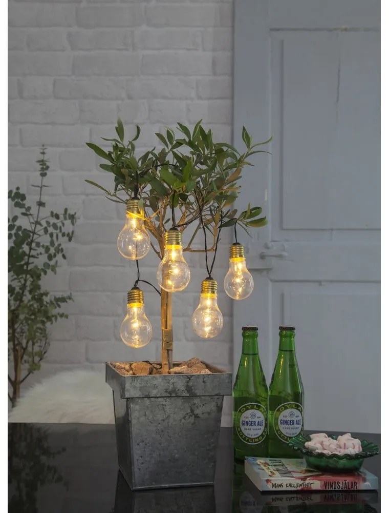 Biela svetelná LED reťaz Star Trading Bulbs In Love, dĺžka 1 m