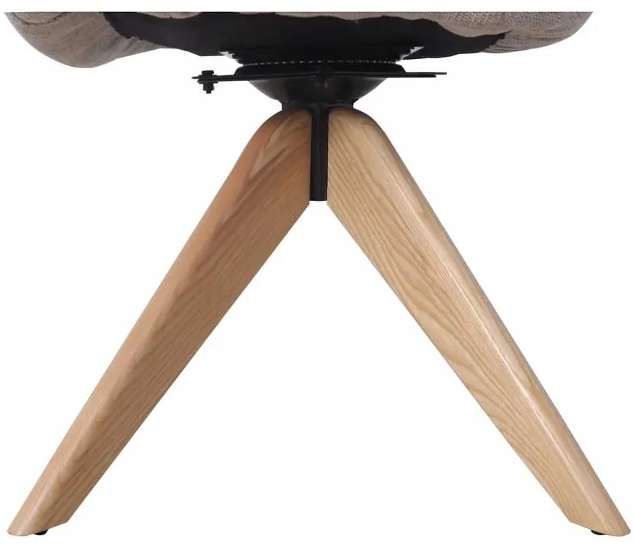 Jedálenská stolička Azalia D Velvet, béžová / dub