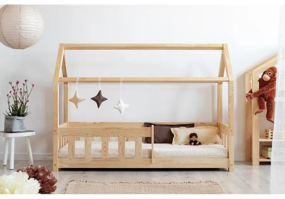 Domčeková detská posteľ z borovicového dreva 70x160 cm Mila MBP - Adeko