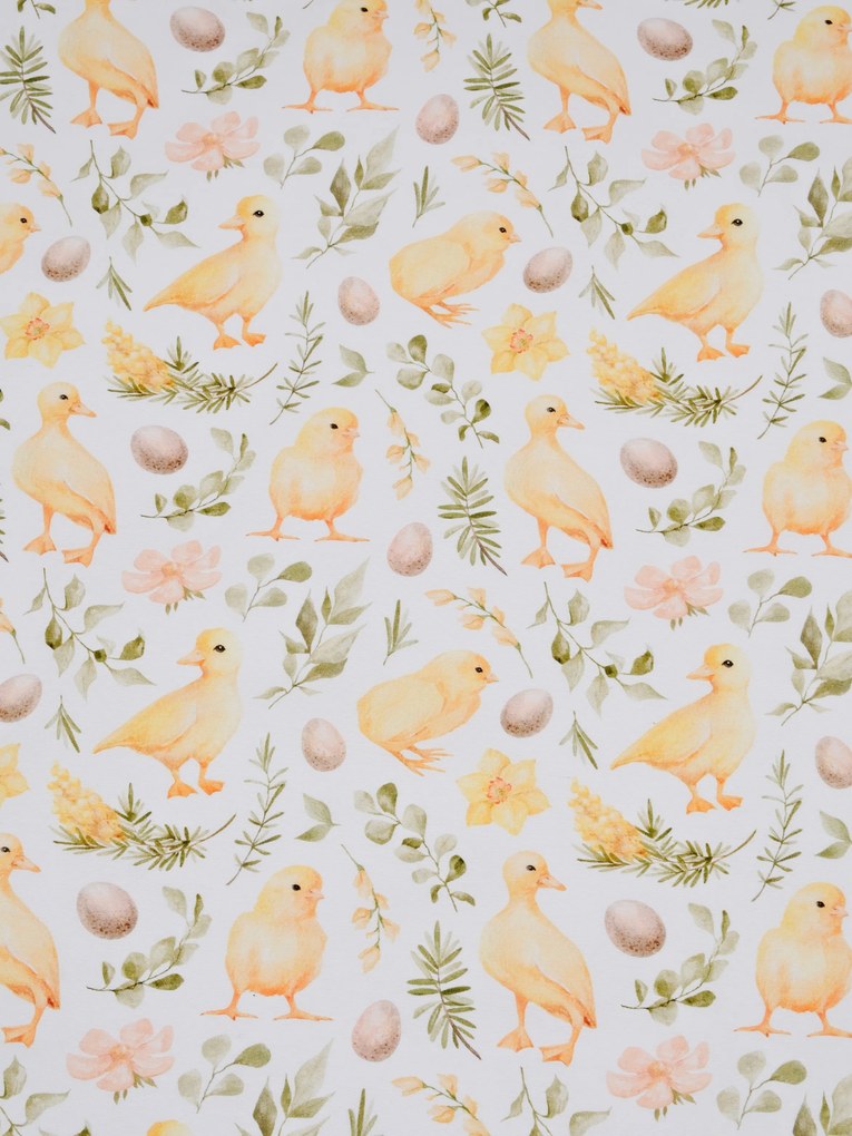 Veľkonočný hranatý obrus 80 x 80 cm - Jarné liahnutie