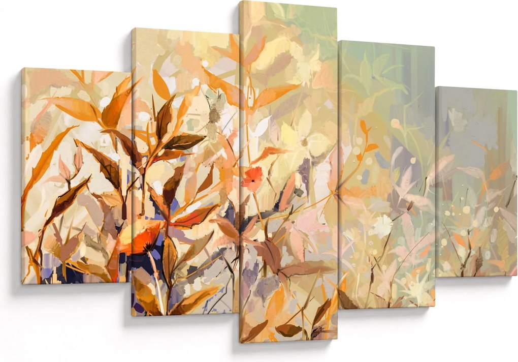 Obraz - Maľované rastliny (150x105 cm)