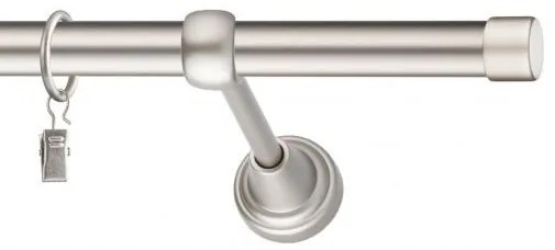 Dekorstudio Chrómová matná jednoradová garniža LUNA 19mm Dĺžka: 120cm, Typ uchytenia: Držiak modern, Typ príslušenstva: Bez príslušenstva