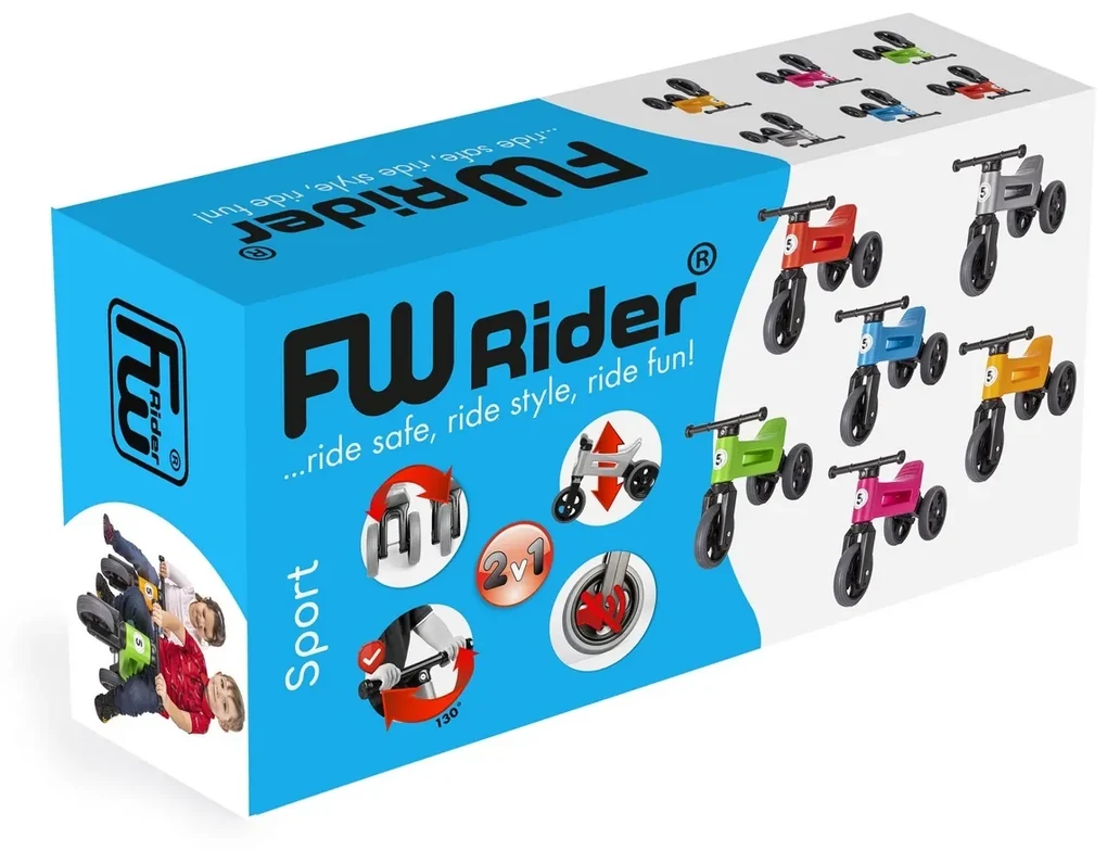 Teddies FUNNY WHEELS Rider Sport modré 2v1 28/30cm