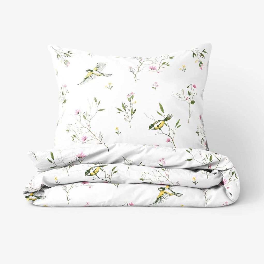 Goldea bavlnené posteľné obliečky - život v prírode 200 x 200 a 2ks 70 x 90 cm