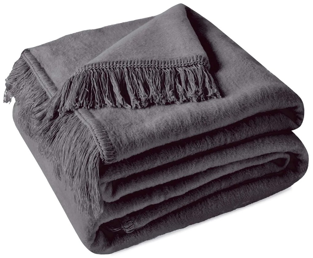 BAVLNENÁ DEKA COTTON CLOUD 150X200 CM SIVÁ