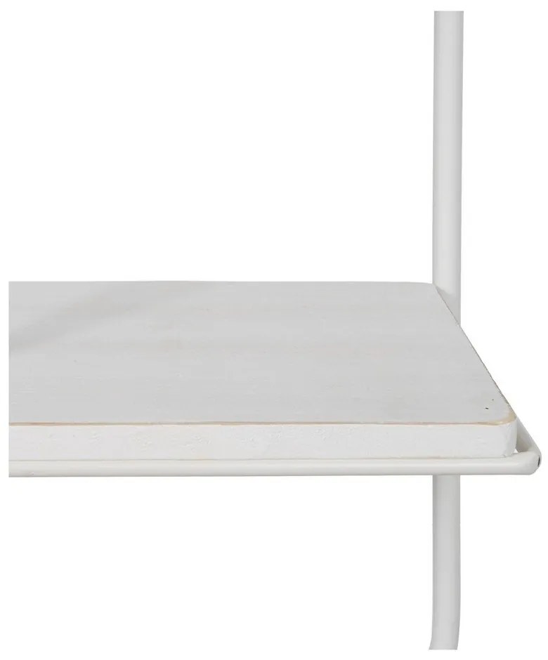 Biela poschodová kovová polica 51 cm – Ixia