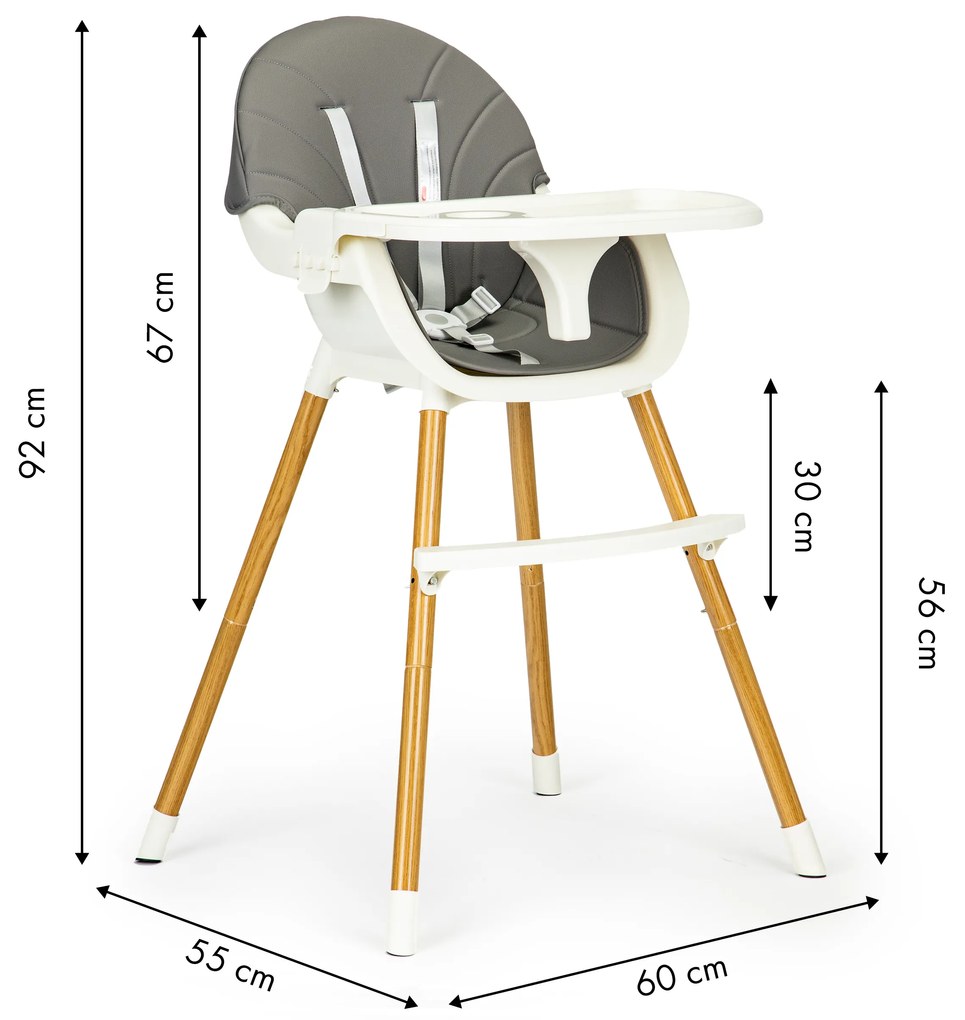 EcoToys ECOTOYS stolička na kŕmenie 2v1