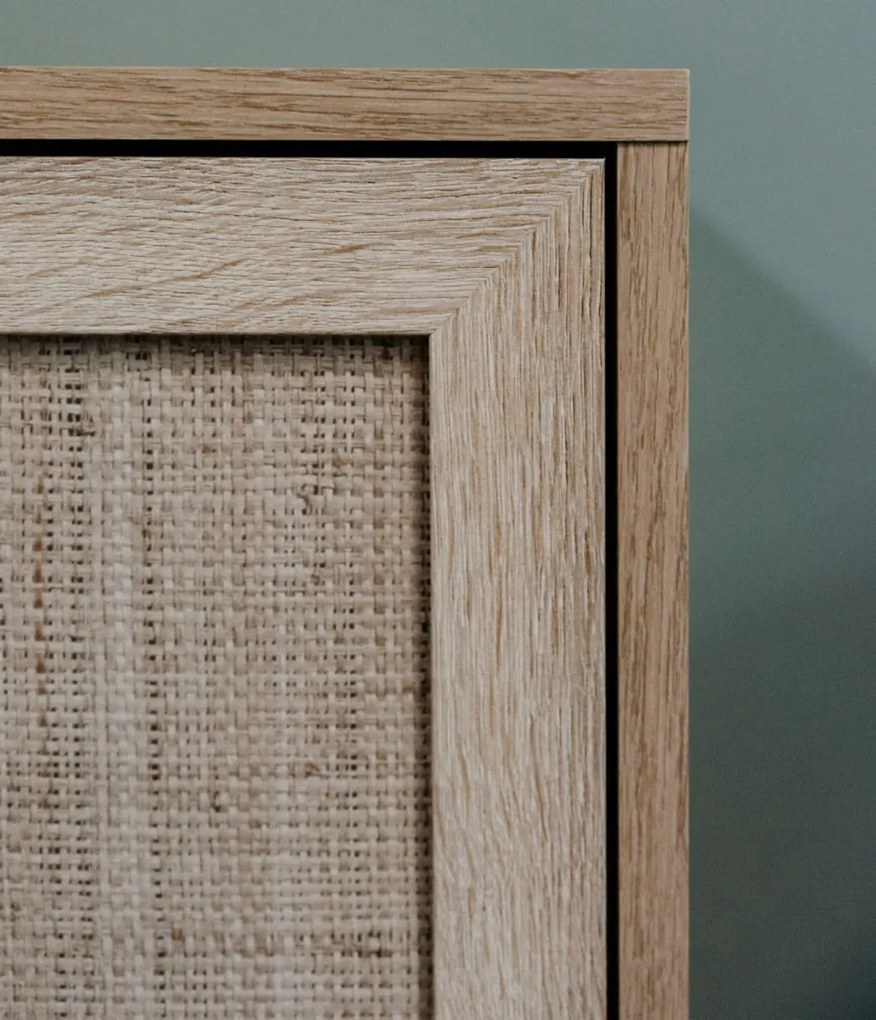 Skrinka 2-dverová Bali, dub sonoma/výplet