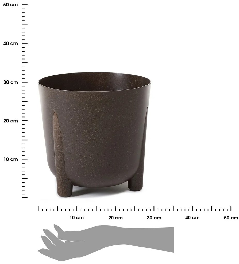 PLASTOVÝ KVETINÁČ MOSS ECO 28X30 CM TMAVOHNEDÁ