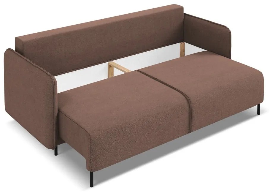 Ružová rozkladacia/s úložným priestorom pohovka 226 cm Luana – Makamii