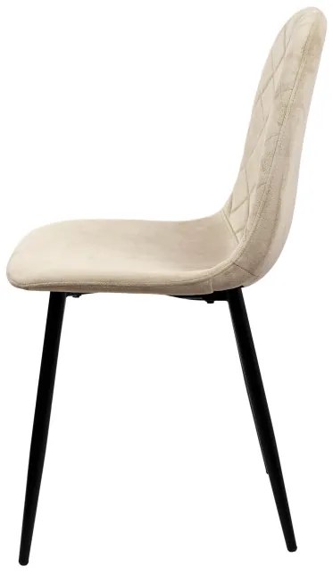 Jedálenská stolička ORLANDO zamatová, béžová