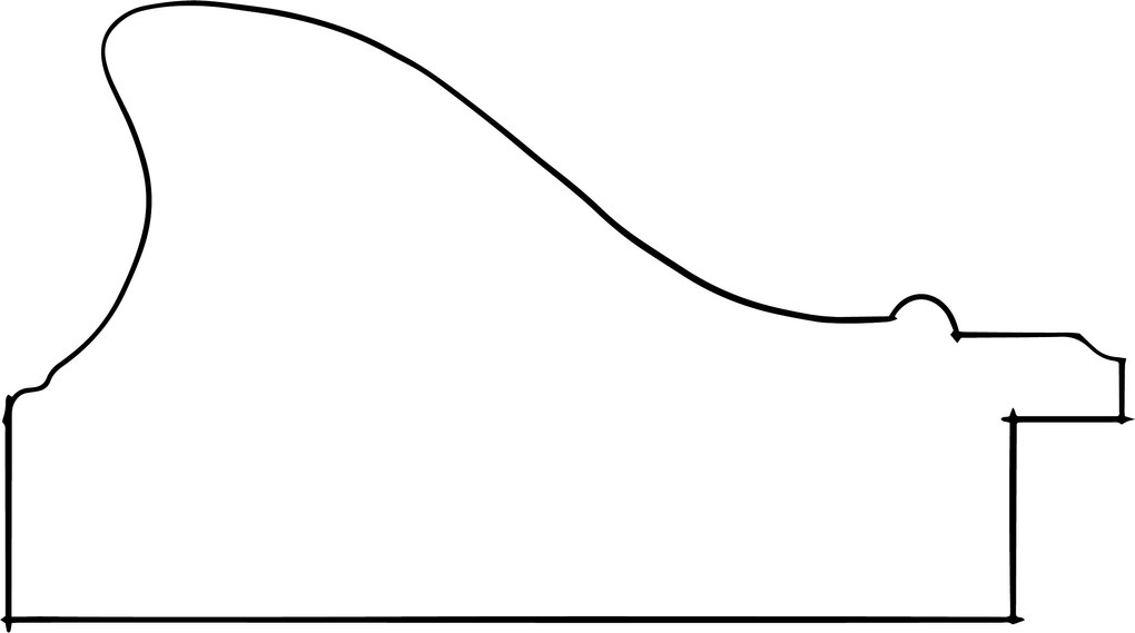 DANTIK - Zrkadlo v rámu, rozmer s rámom 50x100 cm z lišty KŘÍDLO veľké (2773)