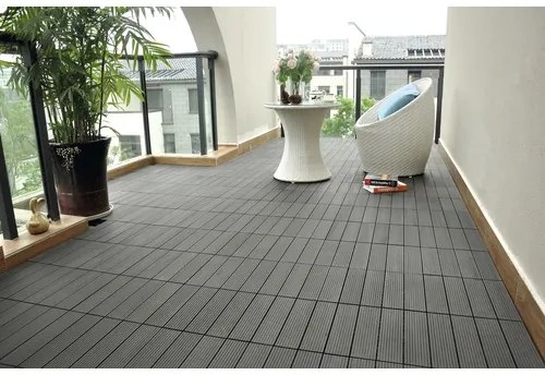 WPC dlaždica Konsta 30 x 30 cm s klick systémom antracit