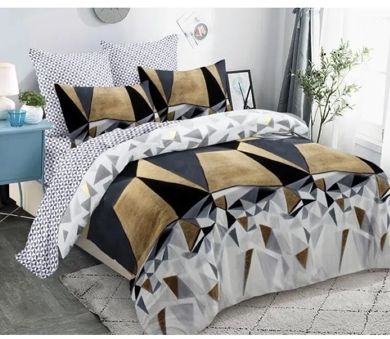 Flanelové obliečky z mikrovlákna ROYAL FACETS sivé Rozmer obliečky: 70 x 80 cm | 140 x 200 cm