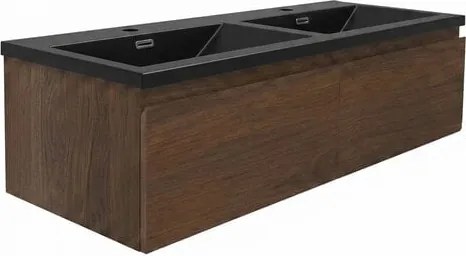 Kúpeľňová skrinka s umývadlom SAT B-Way 119x30x45 cm orech matný BWAY120NUTU4BKM