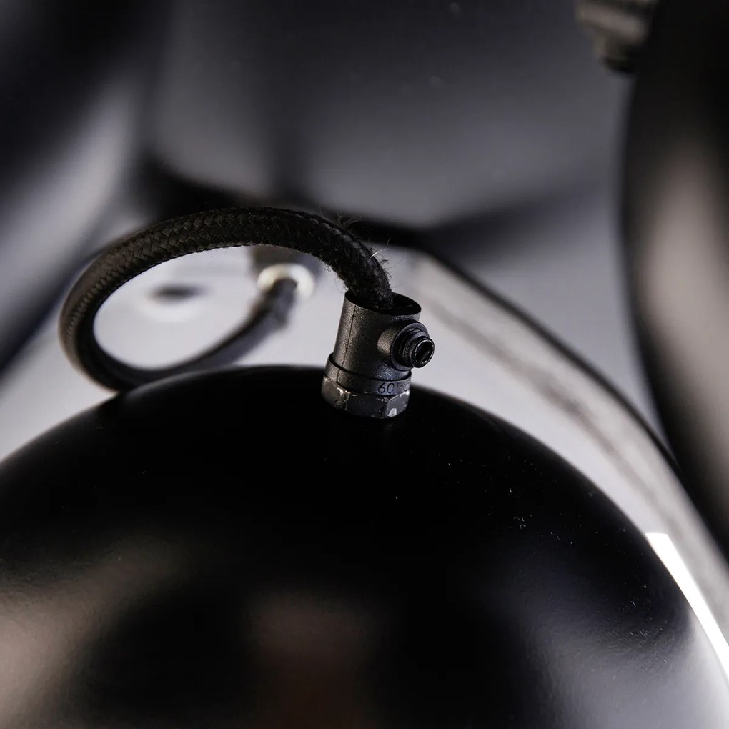 Priemyselné bodové svetlo čierne s mosadzou 3-svetlo - Haicha