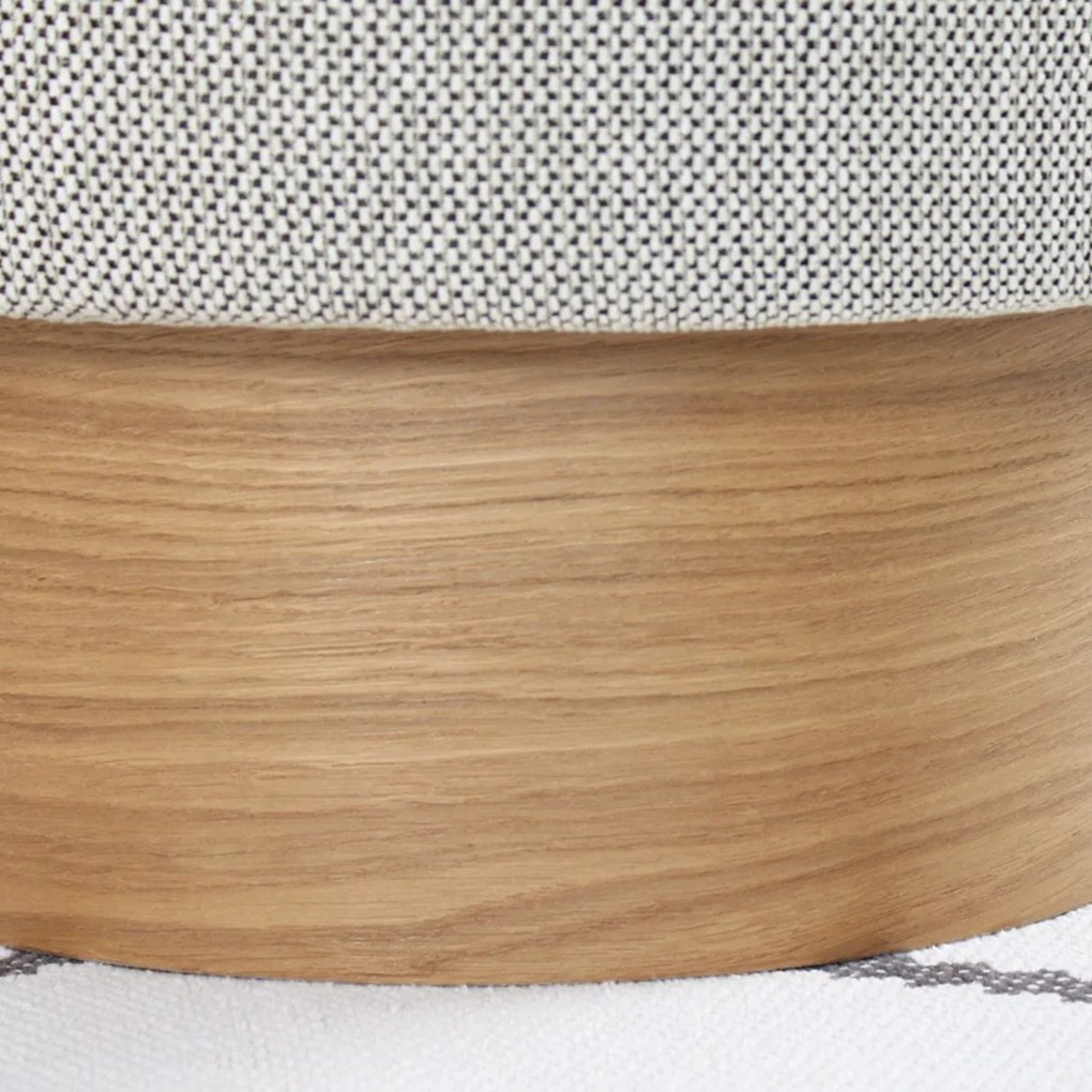 Taburet Barren Puf Grey