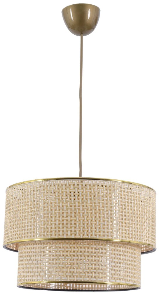 Závesné svietidlo Hazeran ecru/biela