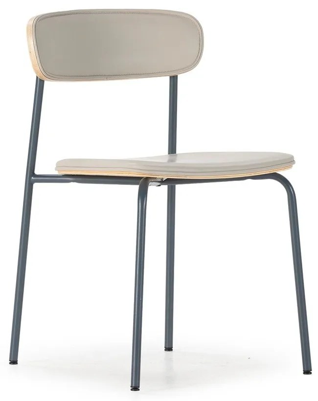 Béžové čalúnené stohovateľné jedálenské stoličky v súprave 2 ks Saula – Marckeric