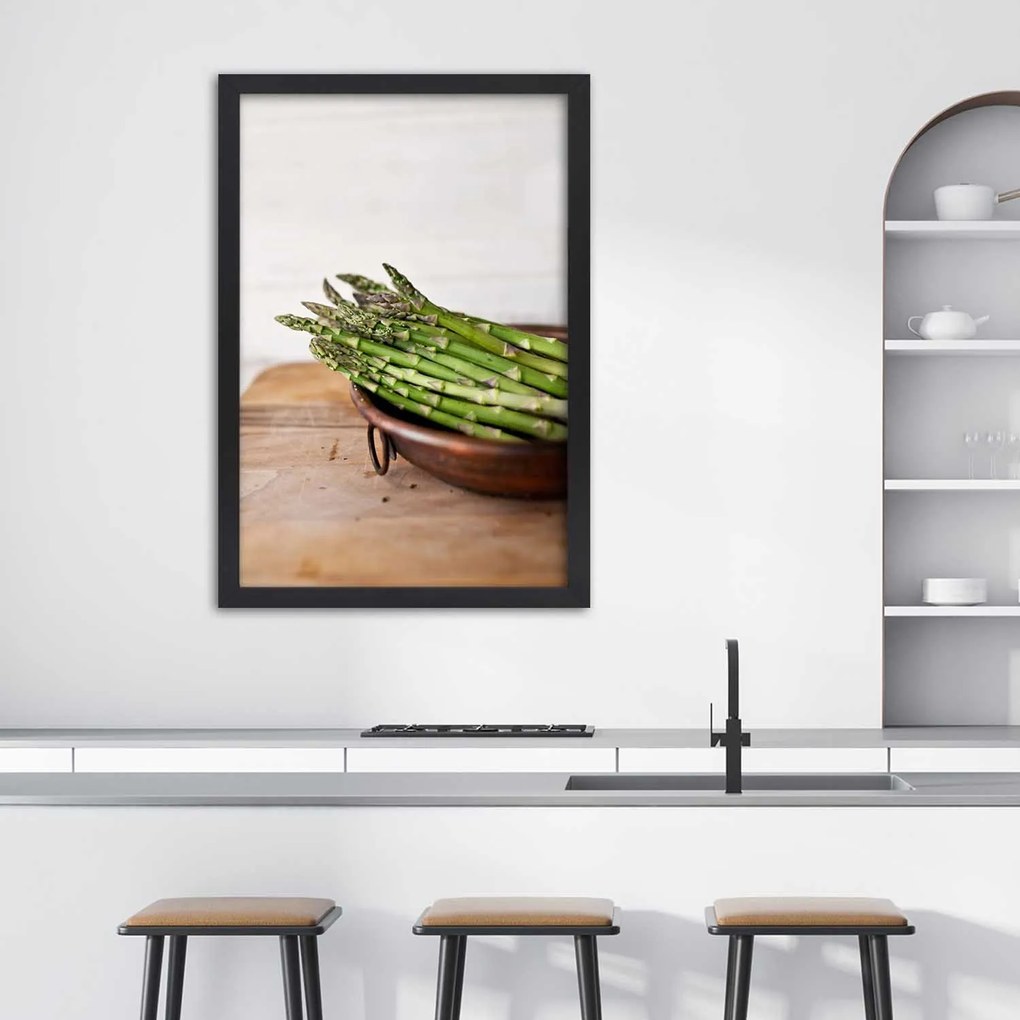 Gario Plagát Zelená špargľa Farba rámu: Bez rámu, Rozmery: 70 x 100 cm