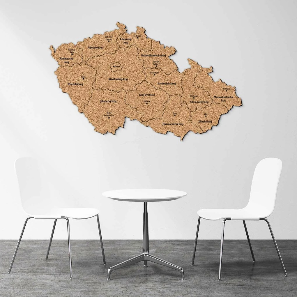 DUBLEZ | Korková mapa krajov Česka