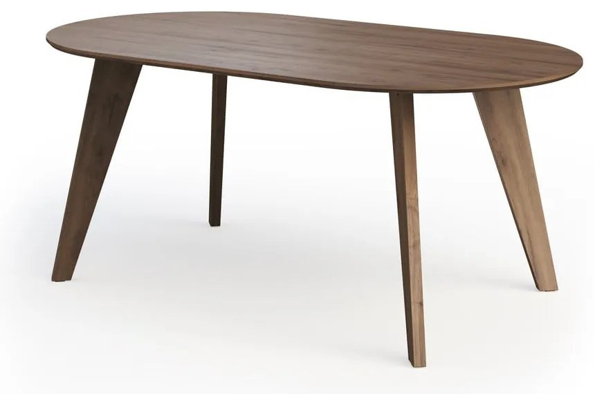 Jedálenský stôl s doskou v dekore orechového dreva v prírodnej farbe 100x180 cm Lago – TemaHome