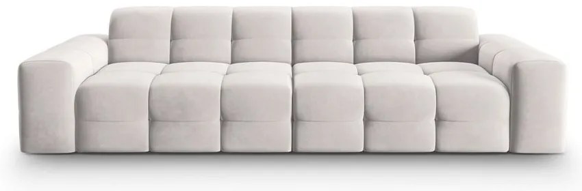 Svetlosivá zamatová pohovka 255 cm Kendal - Micadoni Home