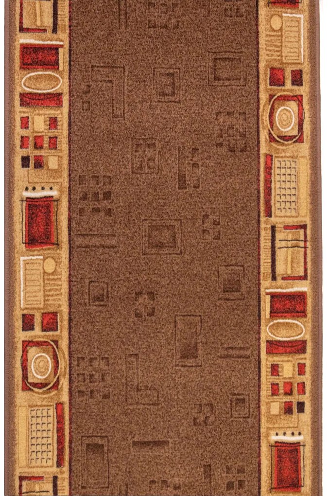 Koberce Breno Behúň JENA 44, šíře role 80 cm, hnedá, viacfarebná