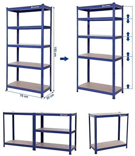 Policový regál SONGMICS 150 x 75 x 30 cm - GLR30Q